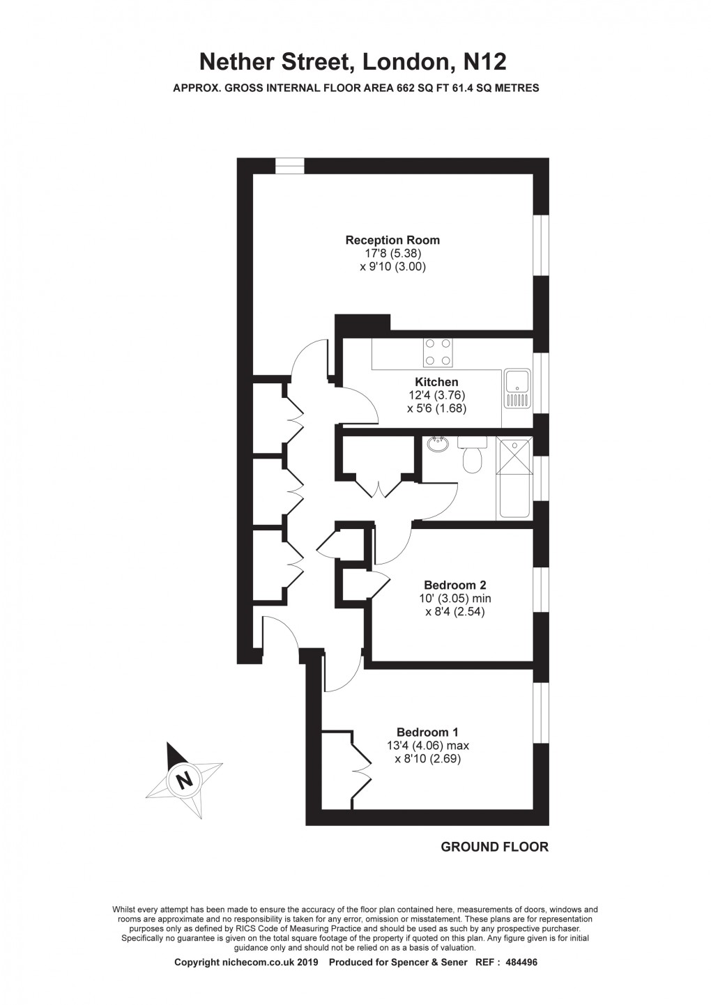 Floorplan for Nether Street, North Finchley, London