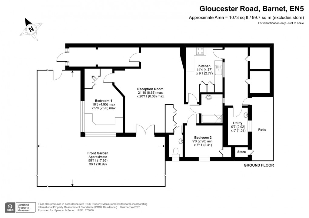 Floorplan for Gloucester Road, Barnet