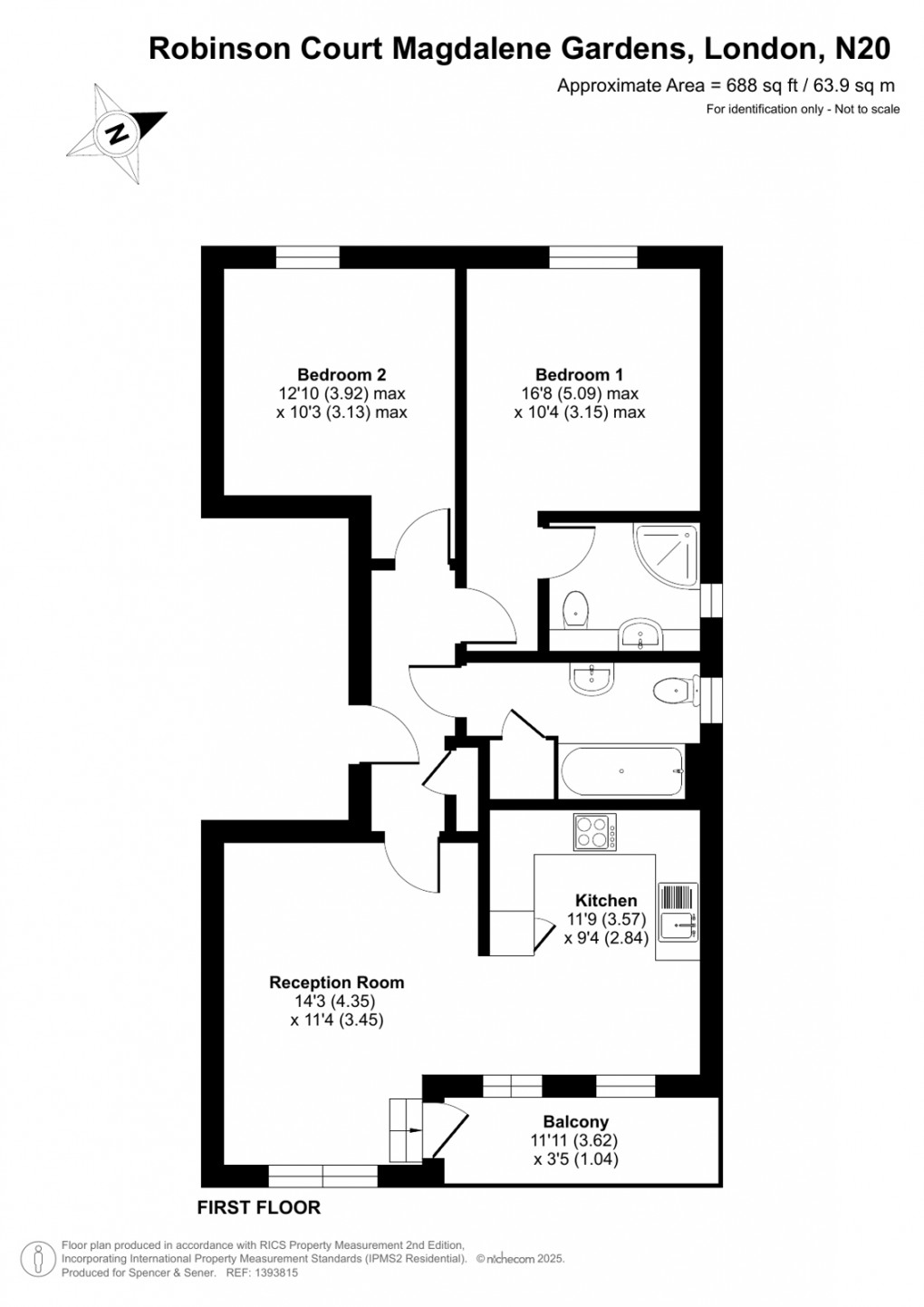 Floorplan for Magdalene Gardens, London