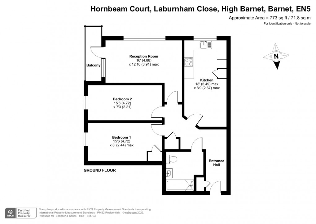 Floorplan for Laburnham Close, High Barnet