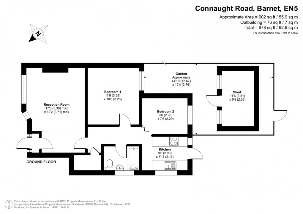 Floorplan for Connaught Road, Barnet