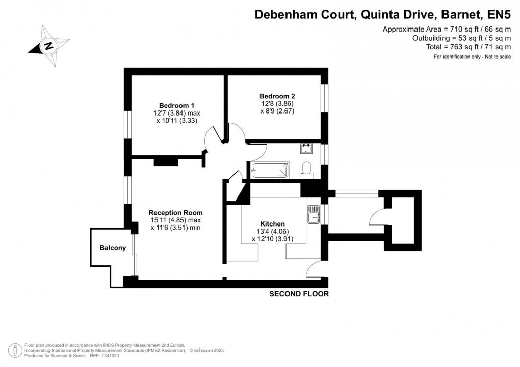 Floorplan for Debenham Court, Quinta Drive, Barnet