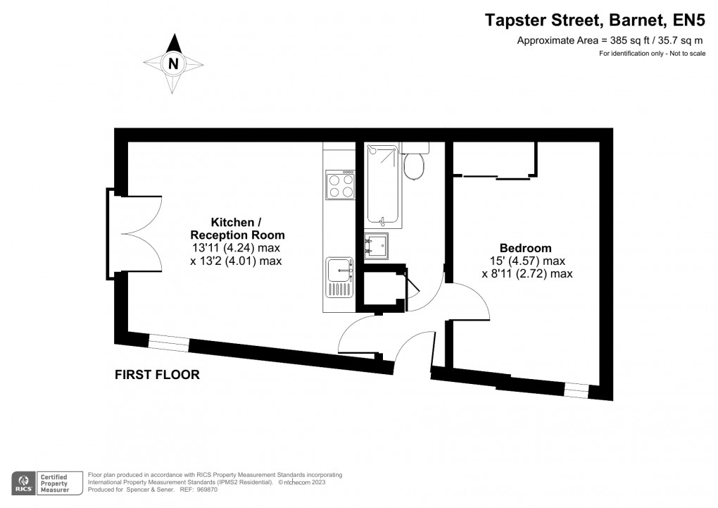 Floorplan for Tapster Street, Barnet