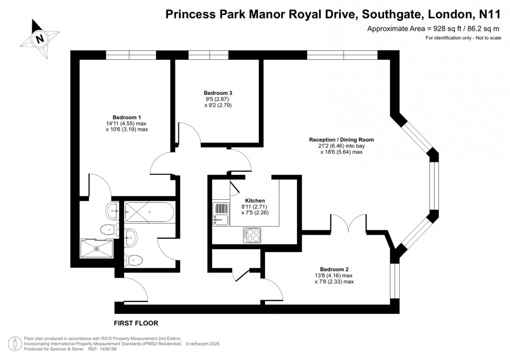 Floorplan for Royal Drive, Southgate, London