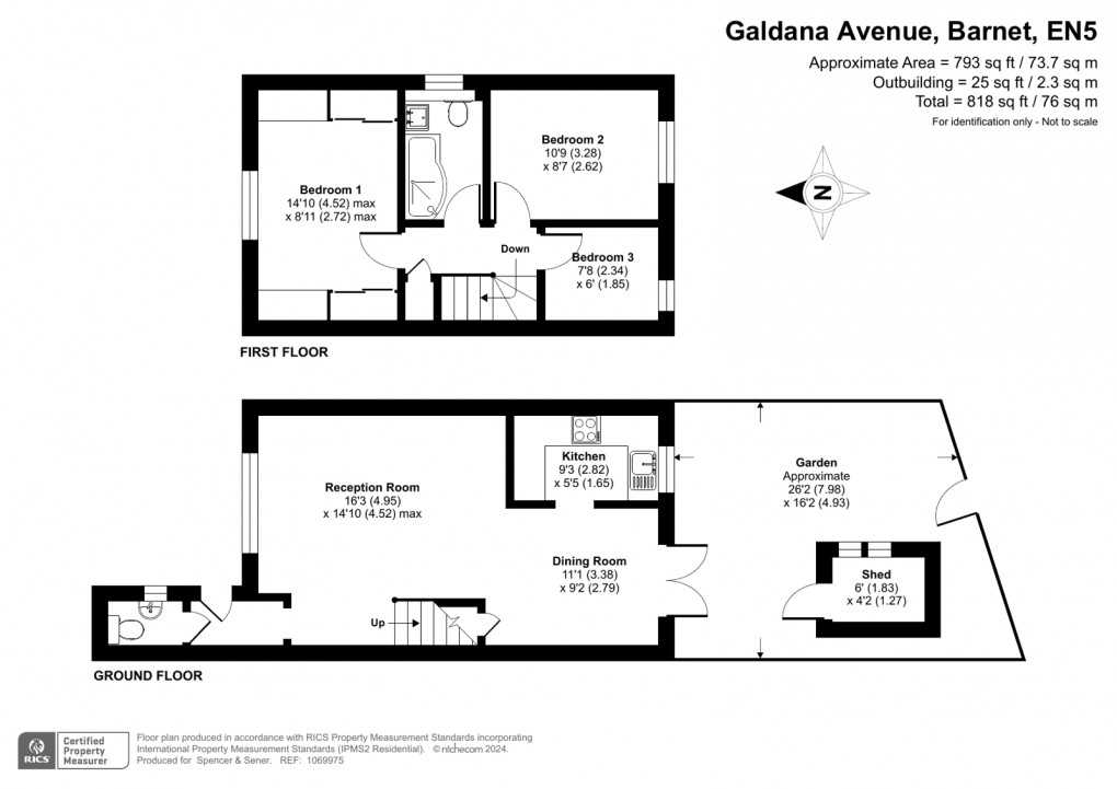Floorplan for Galdana Avenue, Barnet