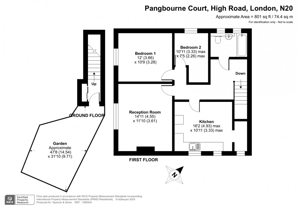 Floorplan for Whetstone, London