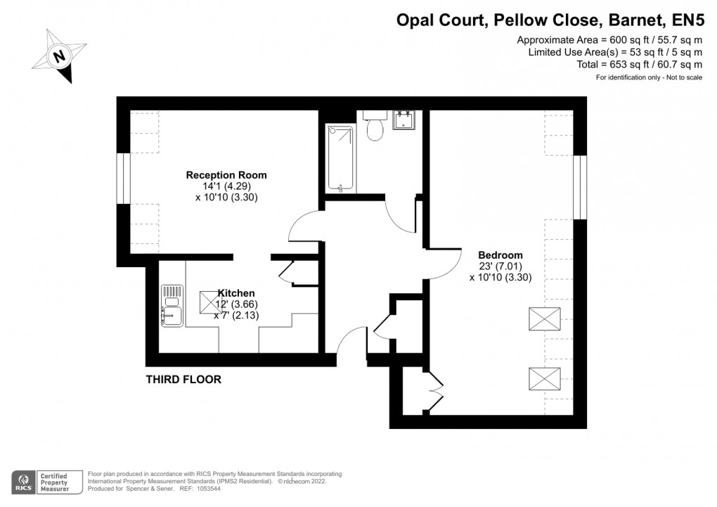 Floorplan for Pellow Close, Barnet