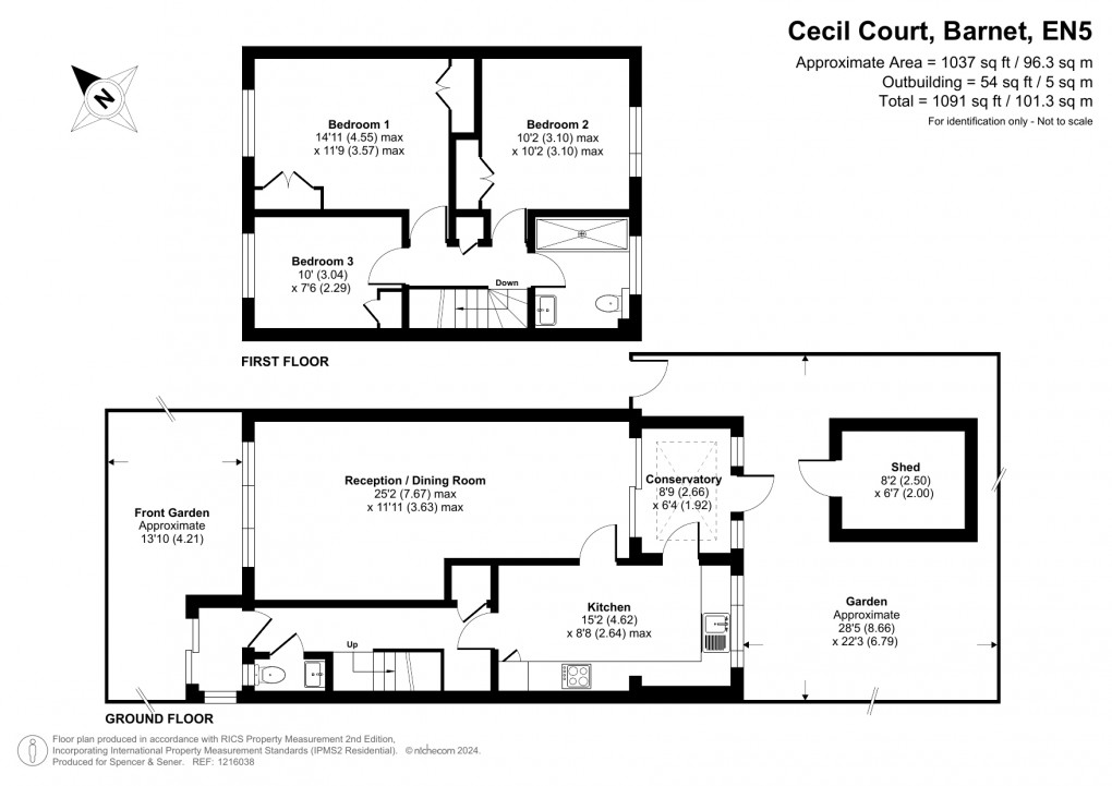 Floorplan for Cecil Court, High Barnet