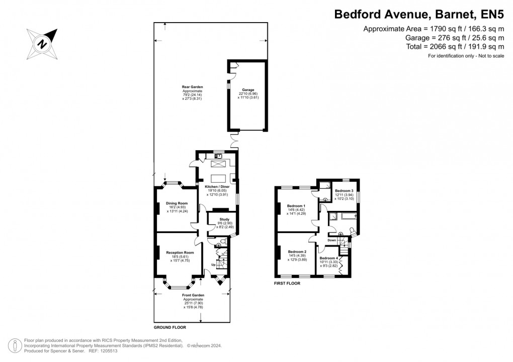 Floorplan for Bedford Avenue, Barnet