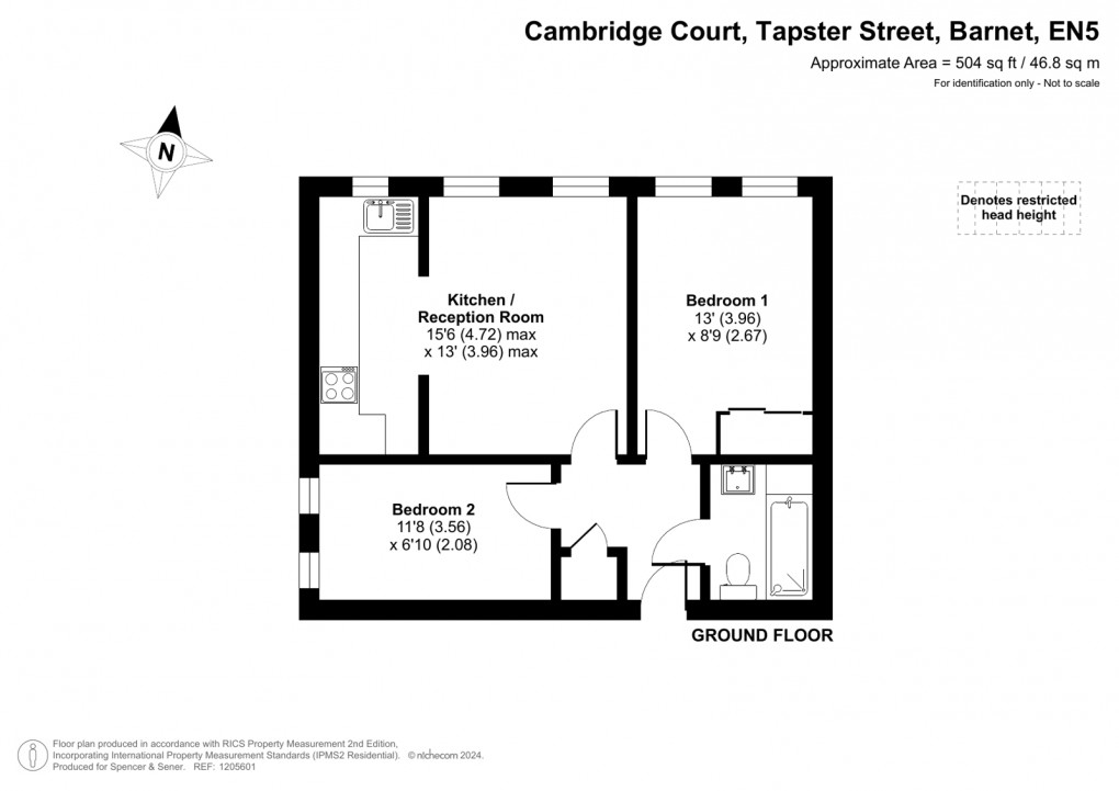 Floorplan for Tapster Street, Barnet
