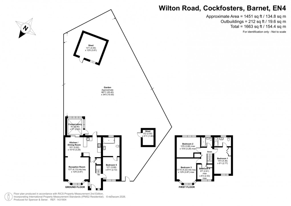 Floorplan for Wilton Road, Cockfosters, Barnet