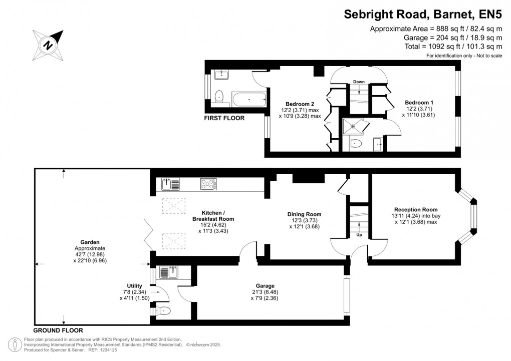 Floorplan for Sebright Road, High Barnet