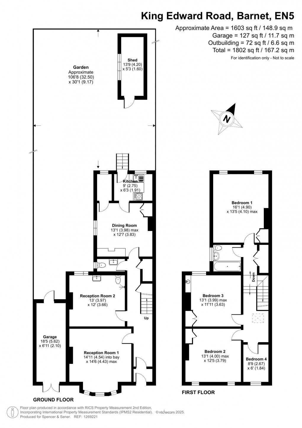 Floorplan for King Edward Road, Barnet