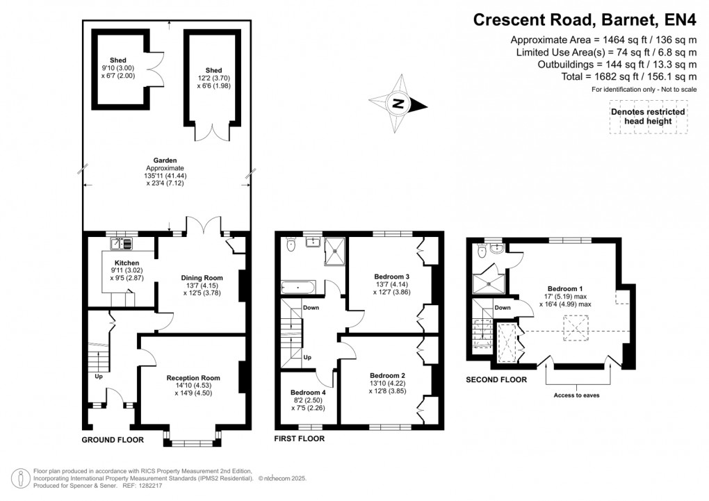 Floorplan for Crescent Road, Barnet