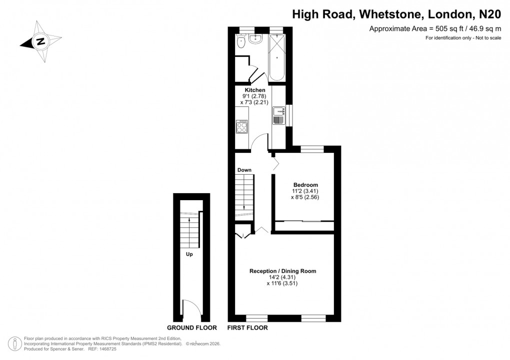 Floorplan for High Road, Whetstone, London