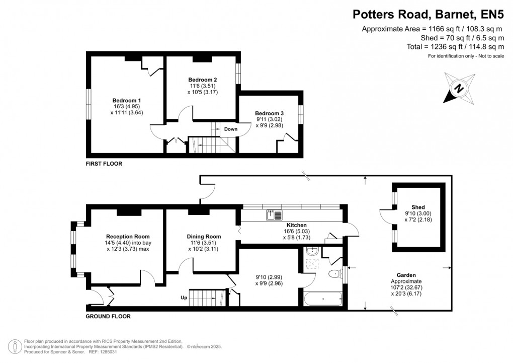 Floorplan for Potters Road, Barnet