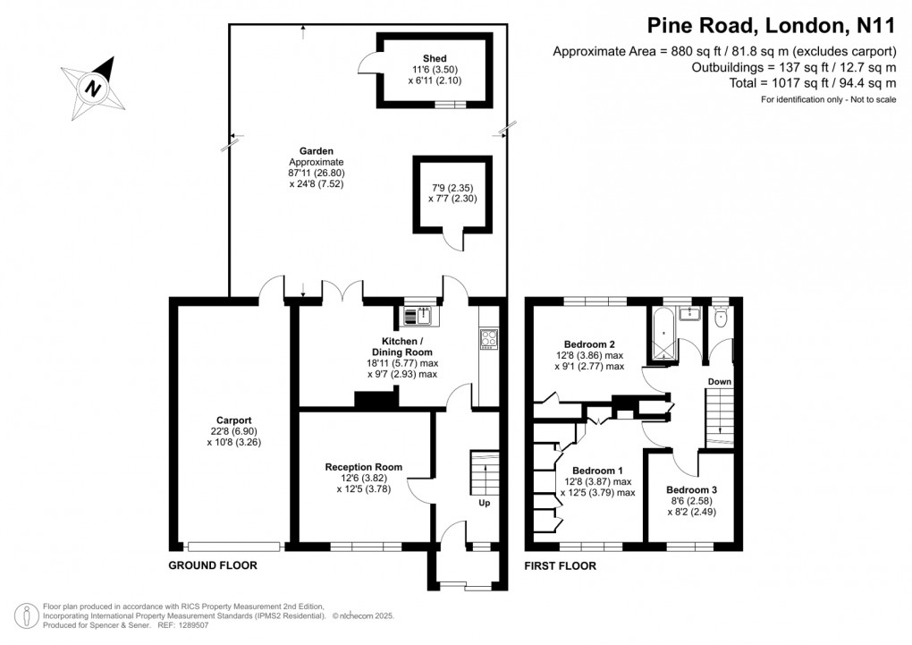 Floorplan for Friern Barnet, London