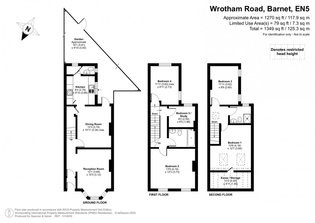 Floorplan for Wrotham Road, Barnet