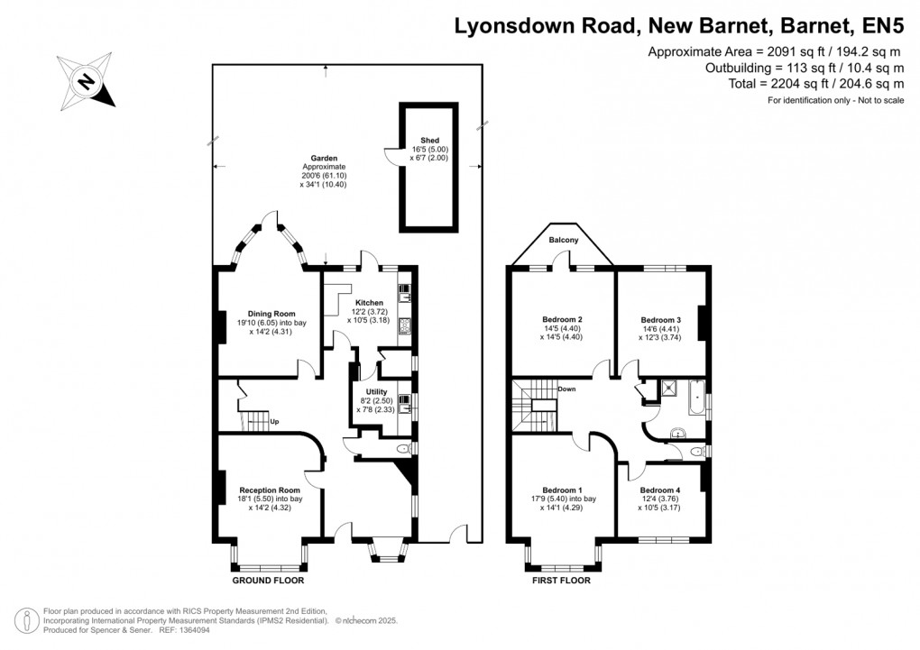 Floorplan for Lyonsdown Road, New Barnet, Barnet