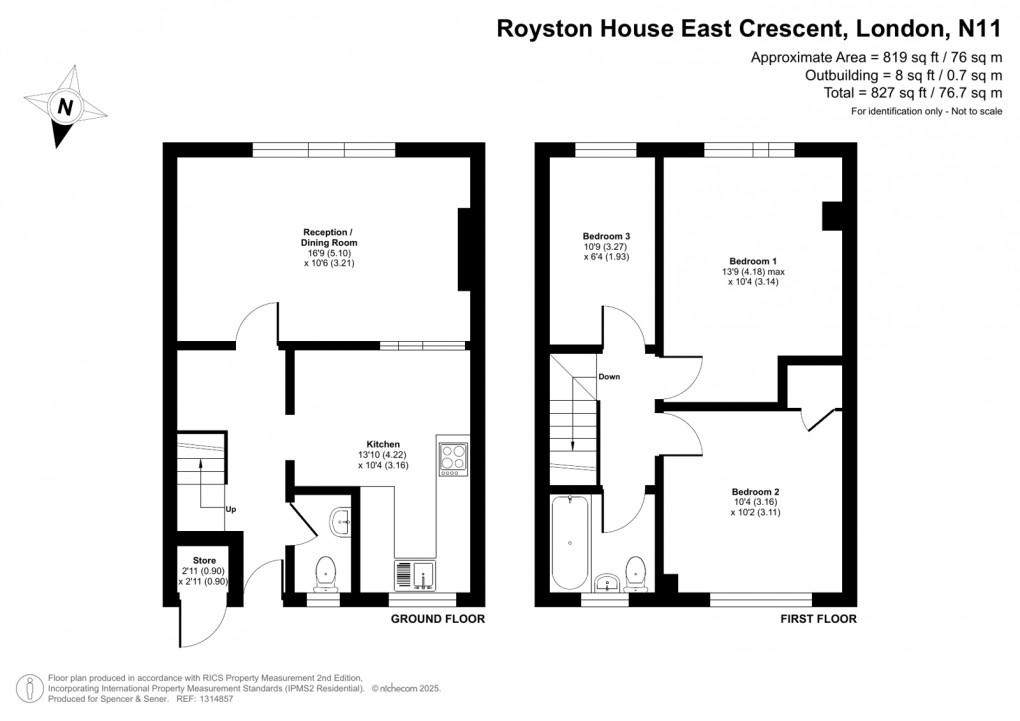 Floorplan for East Crescent, London