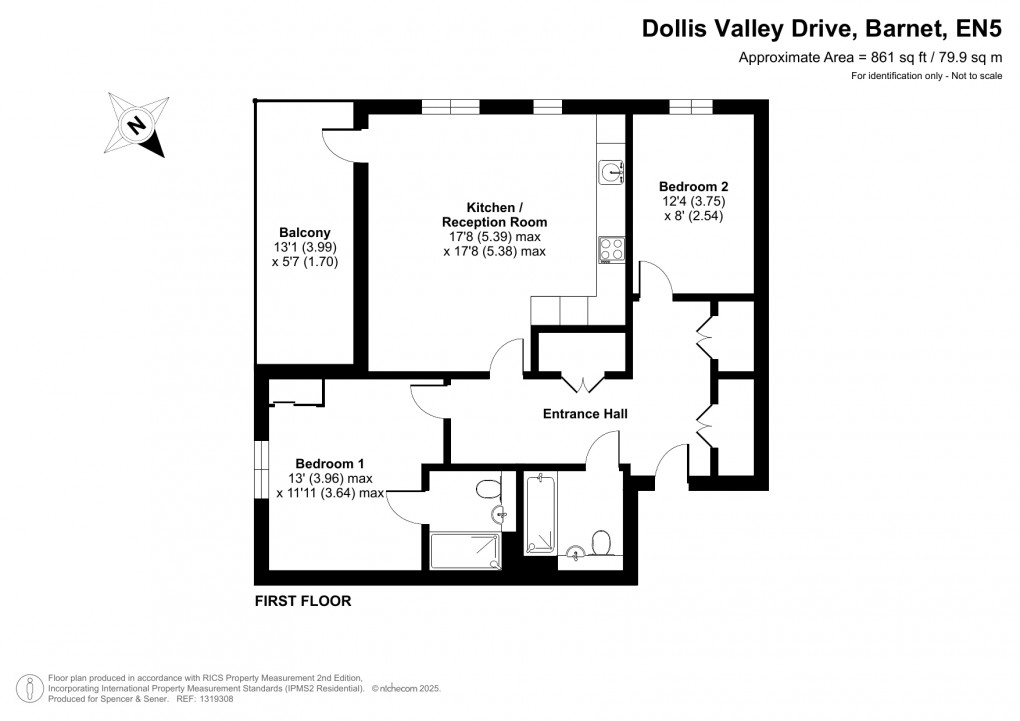 Floorplan for Dollis Valley Drive, Barnet