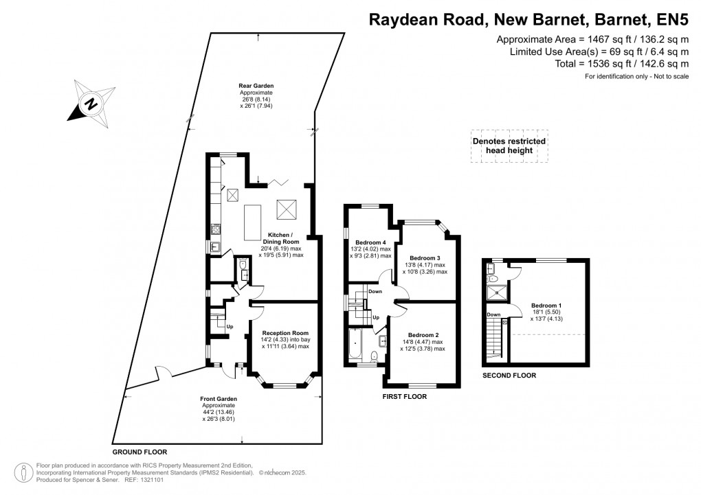 Floorplan for Raydean Road, New Barnet, Barnet