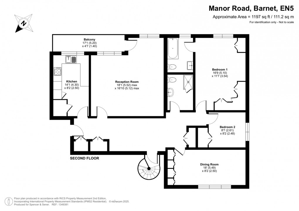 Floorplan for Manor Road, High Barnet