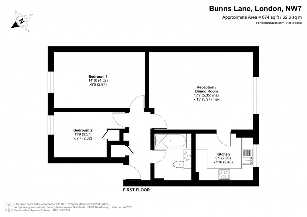 Floorplan for Bunns Lane, Mill Hill, London
