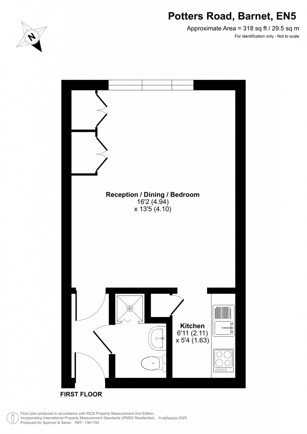 Floorplan for Potters Road, Barnet
