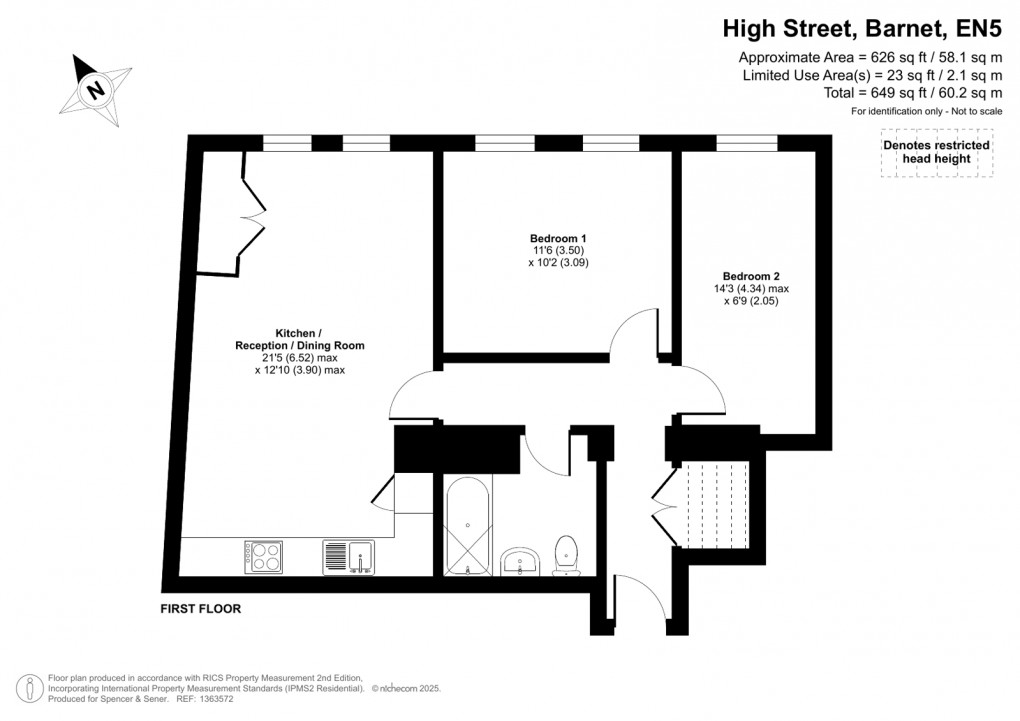 Floorplan for High Street, High Barnet
