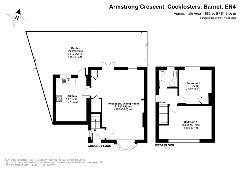 Floorplan for Armstrong Crescent, Cockfosters, Barnet