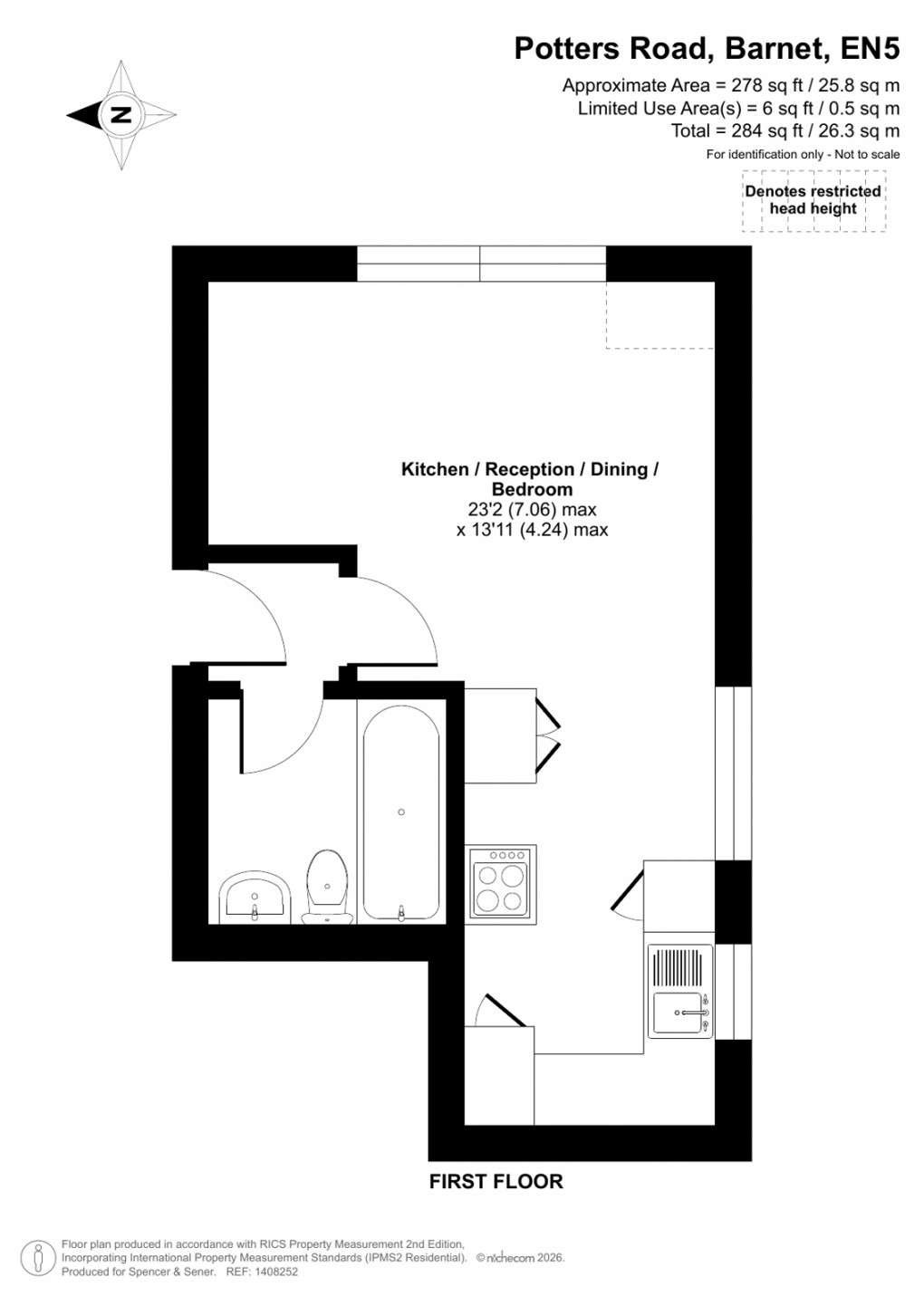 Floorplan for Potters Road, Barnet