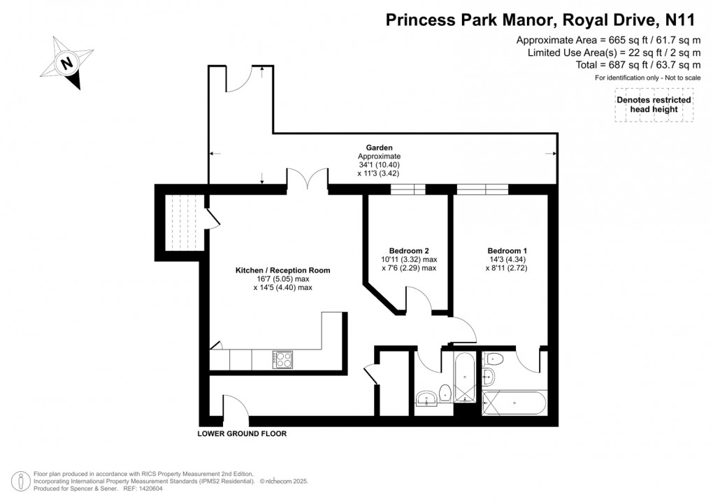 Floorplan for Princess Park Manor, Royal Drive, New Southgate