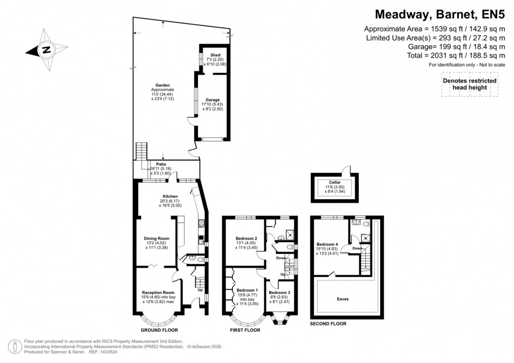Floorplan for Meadway, Barnet