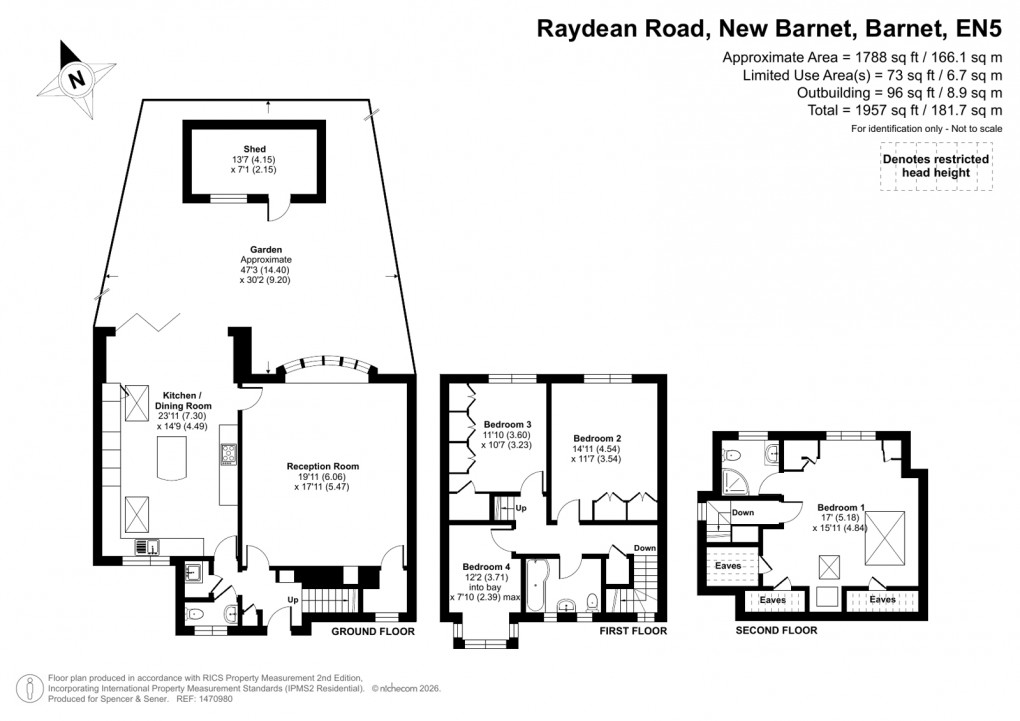 Floorplan for Raydean Road, New Barnet, Barnet