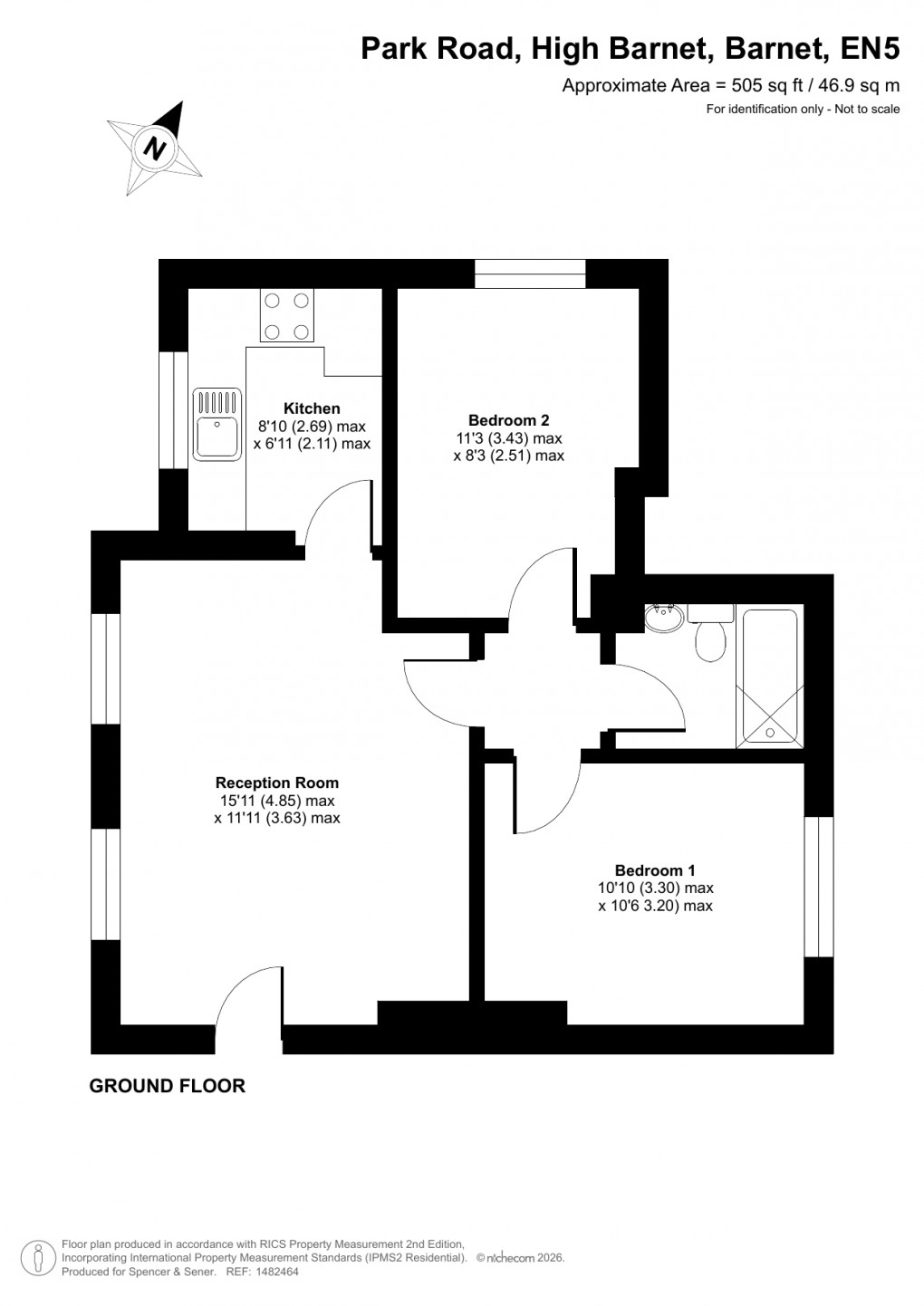 Floorplan for Park Road, High Barnet, Barnet