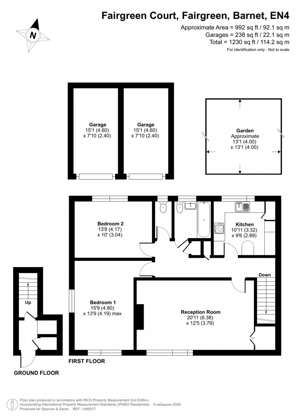 Floorplan for Fairgreen Court, Fairgreen, Barnet